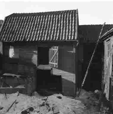 Gårdsinterör stallet Södra långgatan 12/3 1956