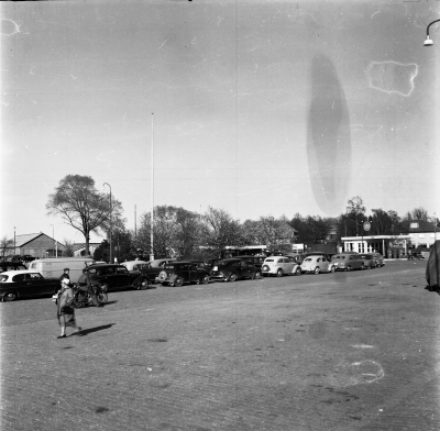 Bilkö i Färjestaden vid färjan 30/5 1955