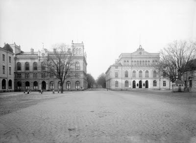 Larmtorget från Storgatan, Eos, Teatern, hotellet