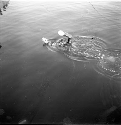Grodmansdemonstration från minutläggarna M12 och M14 i hamnen