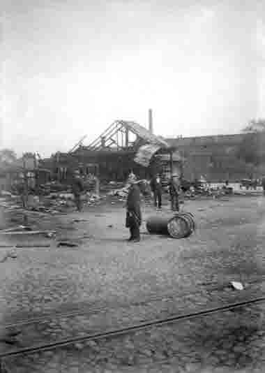 Fraktgodsmagasinet Ölandsbron Branden 19/5 1921