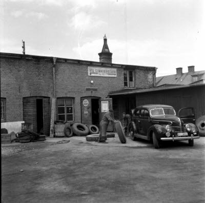 Nya gummiverkstaden Norra vägen 27/6 1955