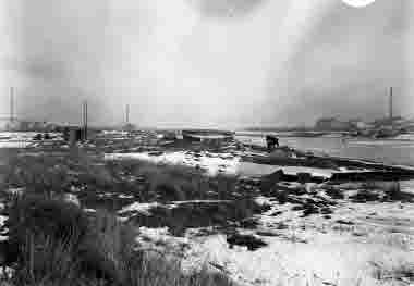 Fredriksskans, kanalens torrläggning omkr 1920