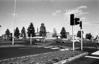 Erik Dahlbergs väg korsning med Daléngatan 1975