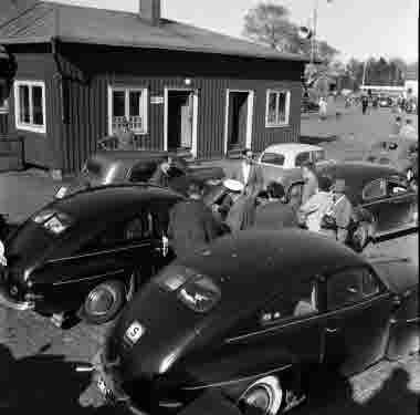 Bilkö i Färjestaden vid färjan 30/5 1955