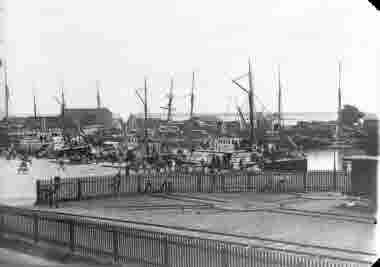 Ölandshamnen och järnvägen 1880