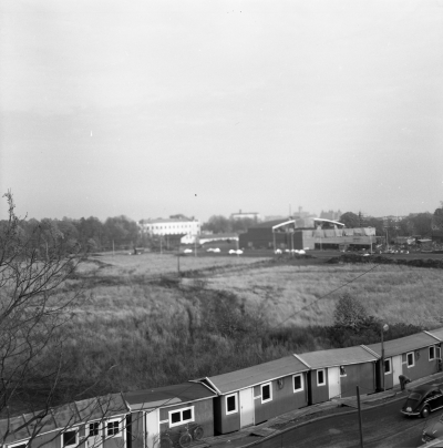 Utskikt från nya sjöbefälsskolan mot öster Norrgård 27/10 1961