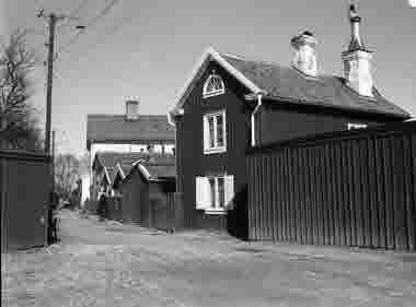 Västerlånggatan vid kv Björken mot norr, 1939