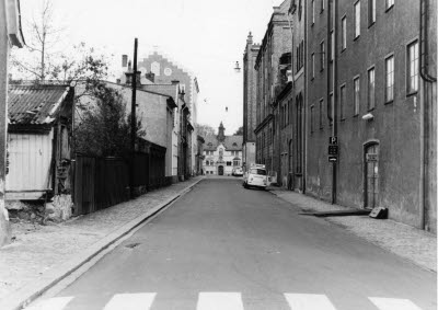 Södra Långgatan österut från Proviantgatan ca 1974
