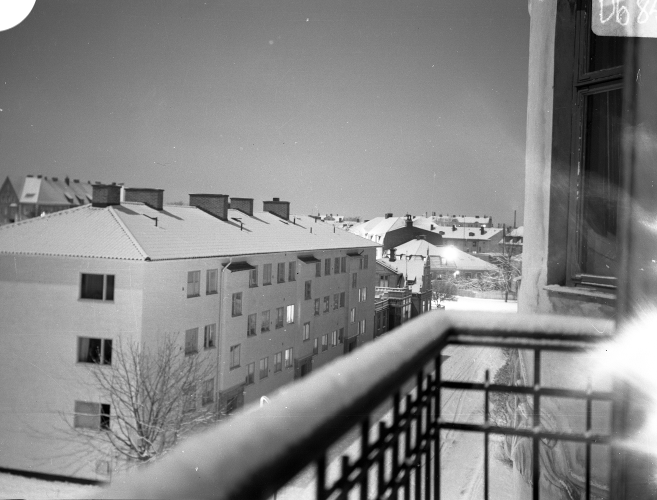 Gamla stan, kv Hasseln, Vegagatan, kvällsbild 1940