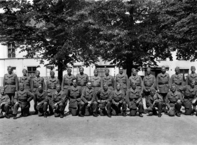 Beredskapskompani på stadshusets gård
