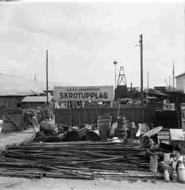 K G Johanssons skrotaffär Barlastholmen 16/8 1954