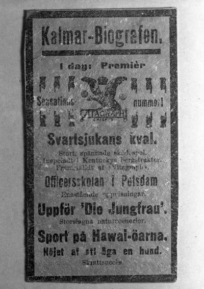 Kalmarbiografen tidningsannons