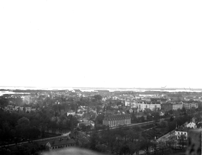 Gamla stan, Bremerlyckan och Västra sjön från vattentornet 1933