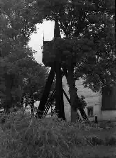 Hossmo kyrka klockstapeln 1936