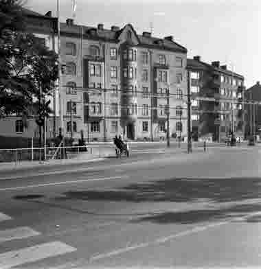 Framsta järnvägsövergång 20/8 1965. Södra vägen 16 och 14