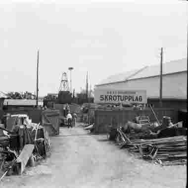 K G Johanssons skrotaffär Barlastholmen 16/8 1954