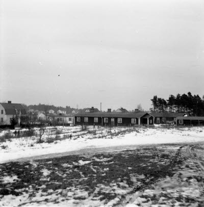 Baracker i nuvarande kvarteret Rustningen vid Funkabovägen