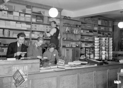 Appeltoffts Bokhandel Storgatan 4/1 1945