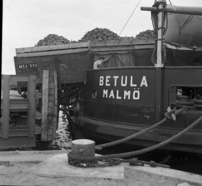 Betlastning i Bergkvara oktober 1954