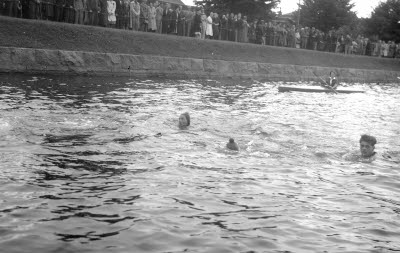 Kalmar runt-simningen simmarna anländer