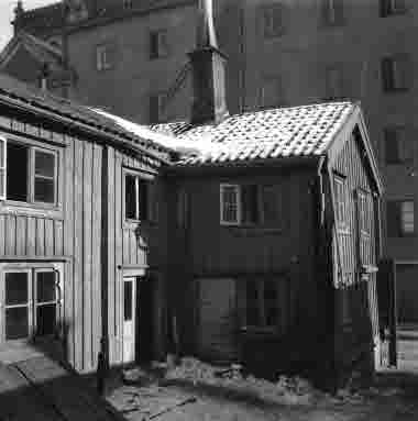 Gårdsinteriör Södra långgatan 13/3 1956