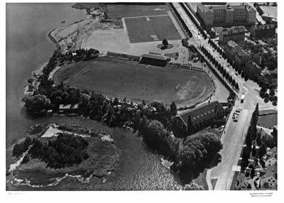 Flygbild över Fredriksskans