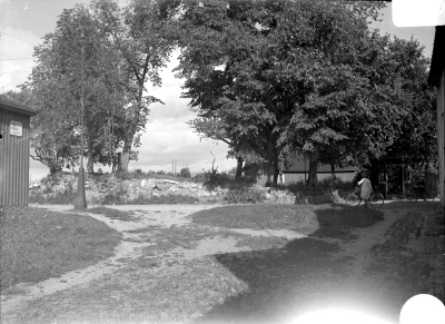 Muren vid Thernströmska huset på Kvarnholmen, innersidan. omkr 1935