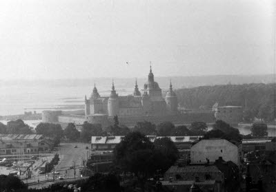 Vy från Ångkvarnen 1980 mot slottet