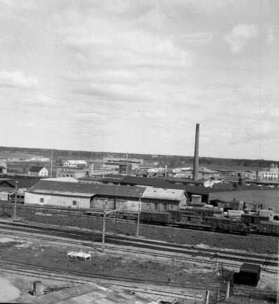 Utsikt från gasverket 24/5 1955
