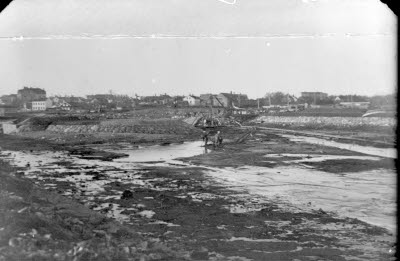 Malmfjärden vid grävningarna 1920