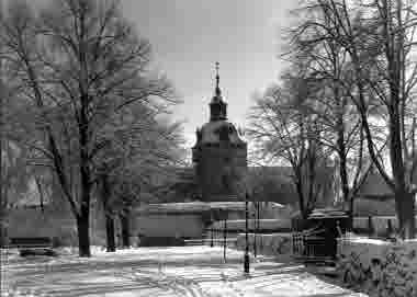 Slottet från Kungsgatan vinter