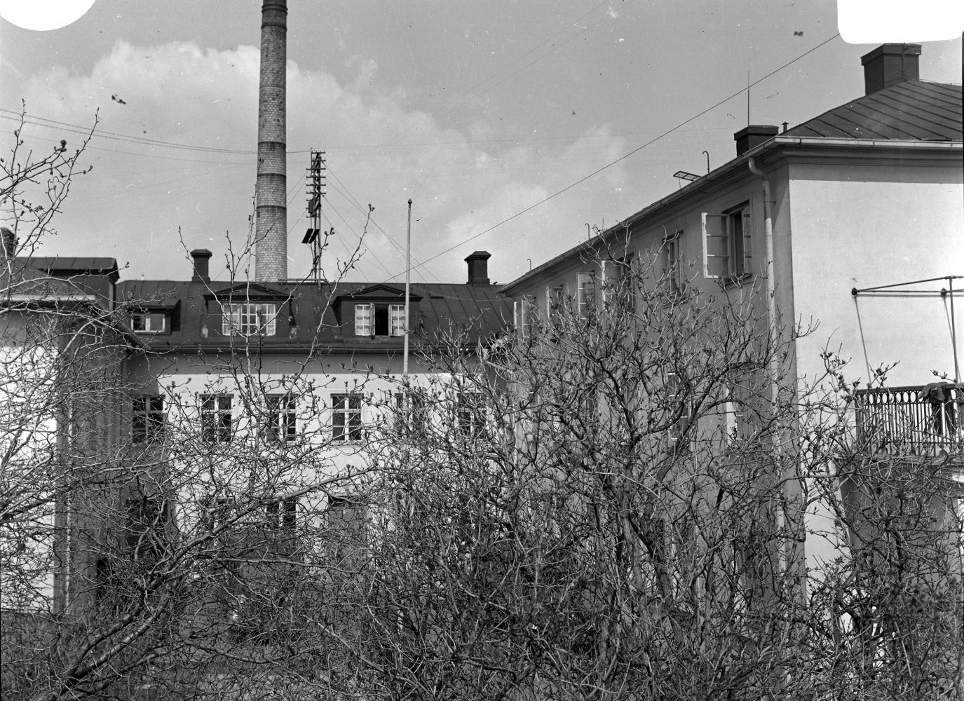 Lasarettet vid Slottsvägen. Från norr. omkr 1940