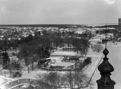 Utsikt från slottet Framsta vattentornet