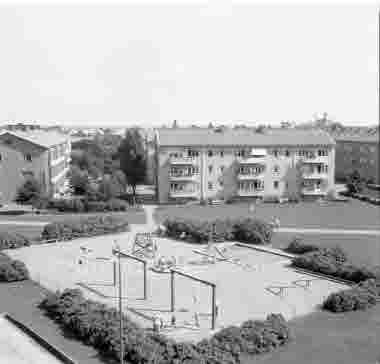 Utsikt från Ugglan Borgmästaregatan 16/8 1954