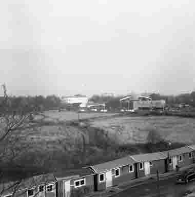 Utskikt från nya sjöbefälsskolan mot öster Norrgård 27/10 1961