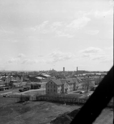 Södra station 24/5 1955 utsikt från gasverket