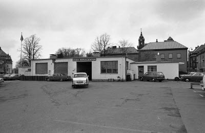 Floras kulle 1975 Esso bensinstation och verkstad. 