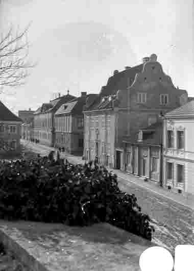 Lilla torget från Kavaljeren med Dahmska huset och Domprostgården