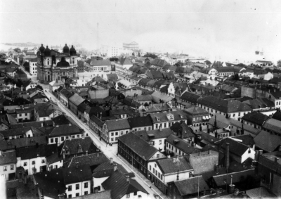 Utsikt över Kvarnholmen från vattentornet