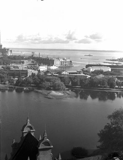 Utsikt från slottet Ångkvarn Margarinfabriken Tjärhovet