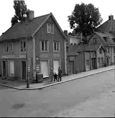 Hörnet Fiskaregatan Larmgatan 1957