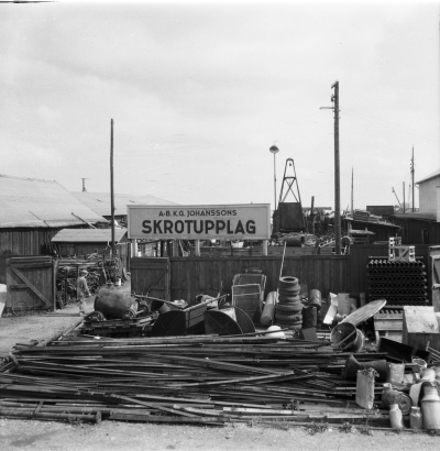 K G Johanssons skrotaffär Barlastholmen 16/8 1954