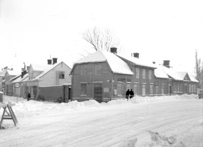 Norra vägen Skvallertorget hörnet mot Nybrogatan